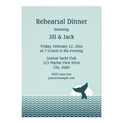 Nautical Rehearsal Dinner Personalized Invite