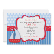 Nautical Saiboat Baby Shower Invitations