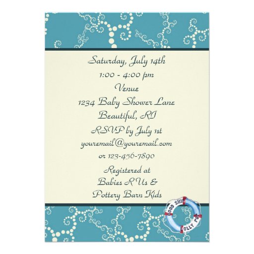 Nautical Sailboat Baby Shower Invites for Boys