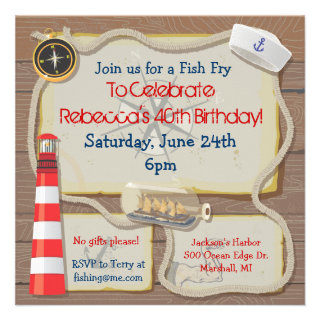 Nautical Sailor Party Invitation