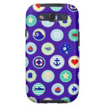 Nautical Sea Blue Sailor Pattern Samsung Galaxy SIII Cases