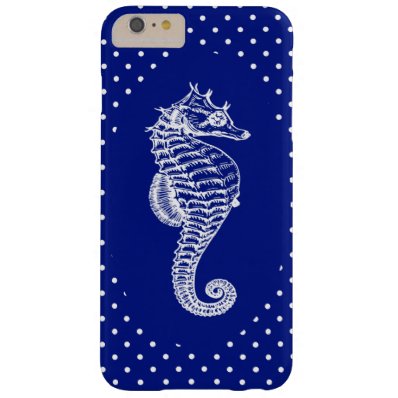 Nautical Sea Horse & Polka Dots Barely There iPhone 6 Plus Case
