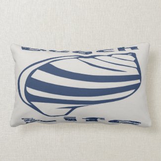 Nautical Sea Shell Beach Life Lumbar Pillow