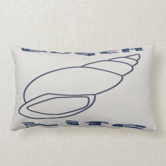 Nautical Sea Shell Beach Life Lumbar Pillow