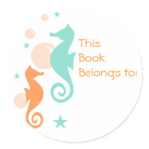 Nautical Seahorses stickers by trennea Nautical Seahorses stickers