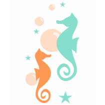 Nautical Seahorses t-shirts by trennea Nautical Seahorses t-shirts