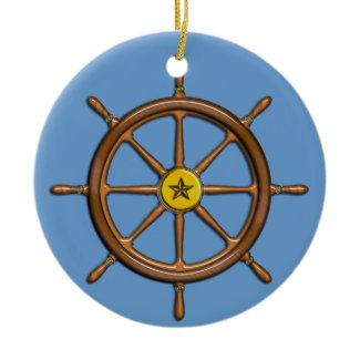 Nautical Ship's Wheel ornament