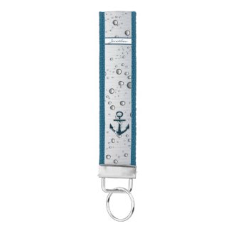 Nautical Sinking Anchor Personalized Wrist Keychains