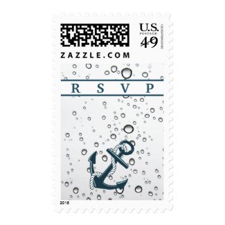 Nautical Sinking Anchor RSVP Postage Stamp