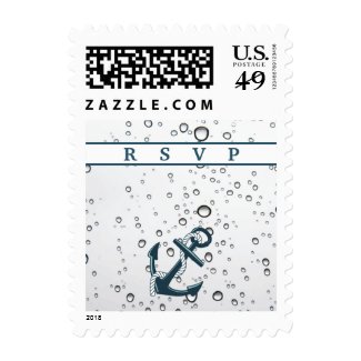 Nautical Sinking Anchor RSVP Postage Stamps