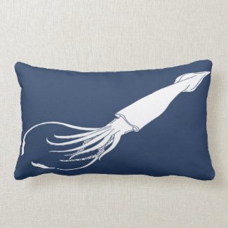 Nautical Squid Lumbar Pillow