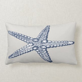 Nautical Starfish Lumbar Pillow