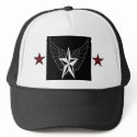 Nautical Stars with Angel Wings Baseball Hat by MistaSCARY Nautical Stars with Angel Wings Baseball Hat