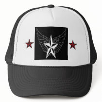 Nautical Stars with Angel Wings Baseball Hat by MistaSCARY Nautical Stars with Angel Wings Baseball Hat
