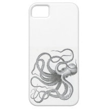 Nautical steampunk octopus Vintage book drawing iPhone 5 Cover