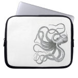 Nautical steampunk octopus vintage book drawing laptop sleeves