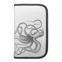 Nautical steampunk octopus vintage book drawing folio planner