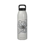 Nautical steampunk octopus Vintage book drawing Water Bottle