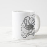 Nautical steampunk octopus vintage drawing mug cup jumbo mug