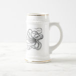 Nautical steampunk octopus vintage drawing stein coffee mug