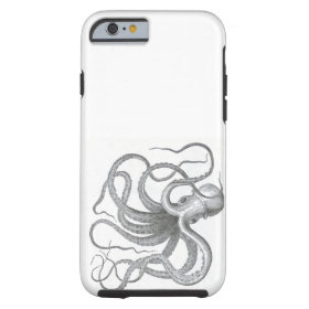 Nautical steampunk octopus Vintage kraken drawing Tough iPhone 6 Case