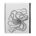 Nautical steampunk octopus vintage kraken drawing iPad case