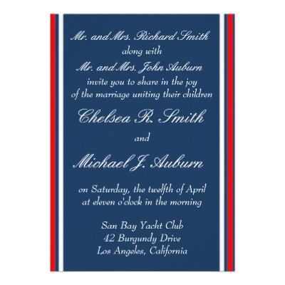 Nautical Stripe Invitation