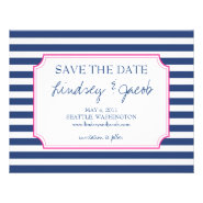 Nautical Stripes Save the Date Announcements