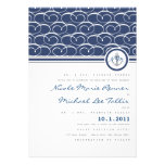 Nautical Swirls Monogram Wedding Invitation