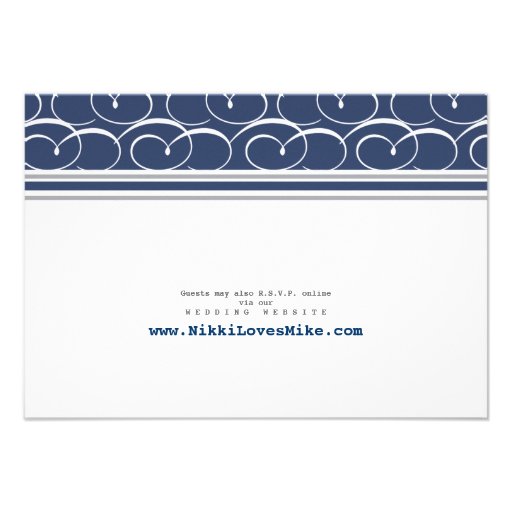 Nautical Swirls Response Card Personalized Invitations