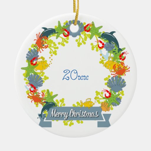 nautical theme christmas wreath ornament coastal zazzle nautical theme christmas wreath ornament coastal zazzle