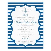 Nautical Theme Graduation Invitation