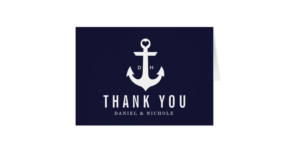 Nautical Theme Thank You Cards Weddings Zazzle