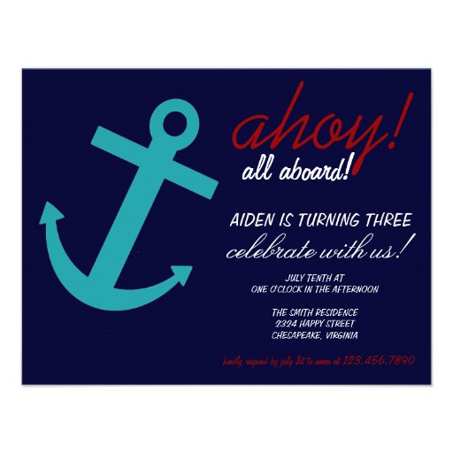Nautical Themed Party Invitation