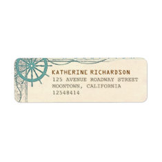 Nautical vintage address labels