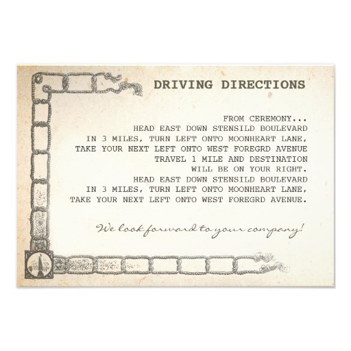 nautical vintage boat reception cards