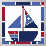 Nautical Wave Nursery Poster