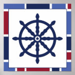 Nautical Wave Nursery Wheel Print