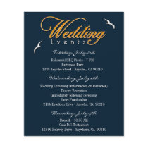 Nautical Wedding Event & Accommodation Inserts Full Color Flyer