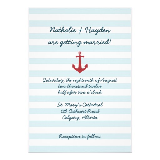 Nautical wedding invitation