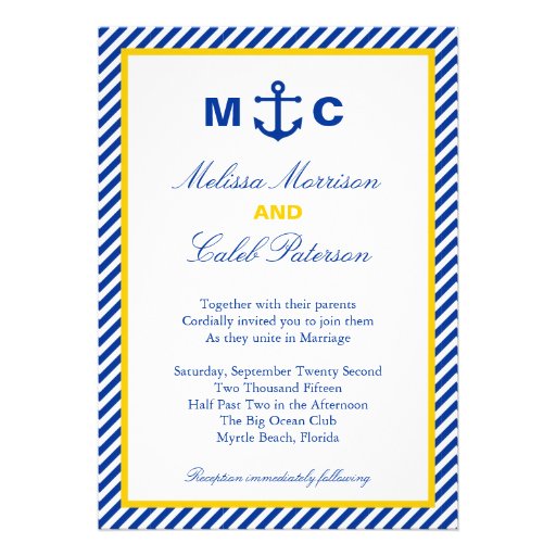 Nautical Wedding Invitation