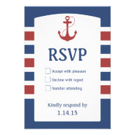 Nautical Wedding RSVP Invitations