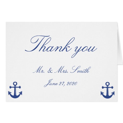 Nautical Thank You Cards, Nautical Thank You Card Templates, Postage