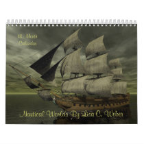 Nautical Worlds By Lisa C. Weber- 18 Month, Ships Wall Calendar