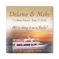 Nautical Yacht Destination Wedding Favor Keepsake magnet