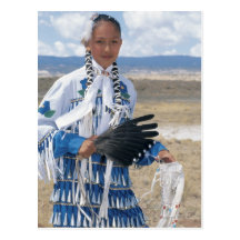 Navajo dancer postcard