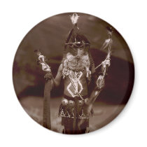 Navajo man in ceremonial dress magnets