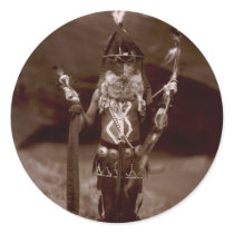 Navajo man in ceremonial dress stickers