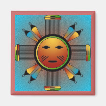 Navajo Sun Face Fridge Magnets