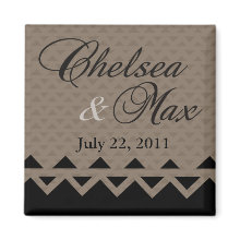 Navajo Wedding Favor Magnet (taupe) magnet